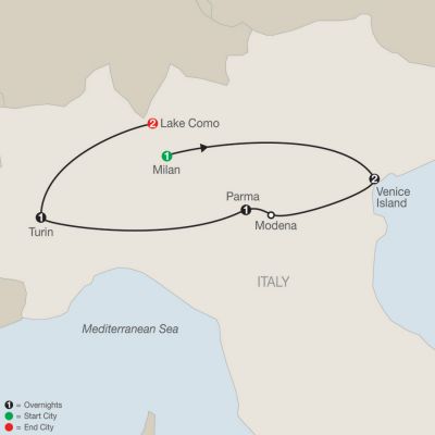 Map for Sicilian Escape with Malta 2024 - 10 Day Tour from Palermo to St. Julian