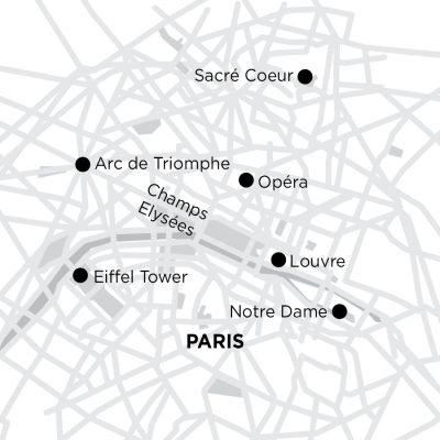 Map for Independent Paris City Stay 2024 - 4 Day Tour from Paris to Paris