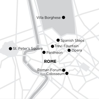 Map for Independent Rome City Stay 2024 - 4 Day Tour from Rome to Rome